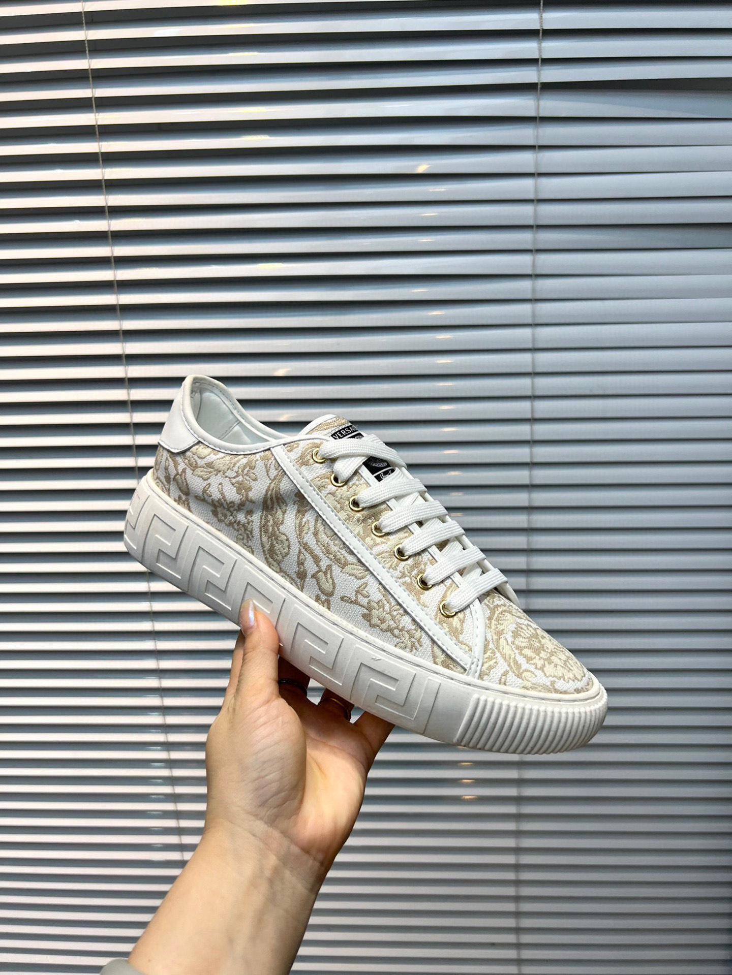 Versace White Leather Sneakers Luxury Design, Fashionable and Comfortable 6 i1744990681036 8486 0 4
