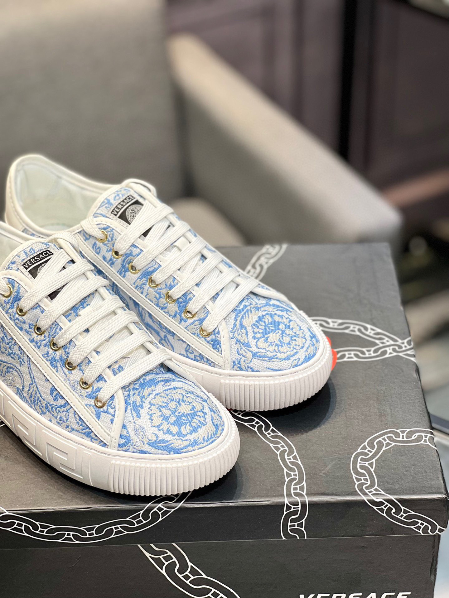 Versace White Leather Sneakers Casual Shoes, Luxury Design, Sizes 36-44 9 i1744990692288 4365 0 7