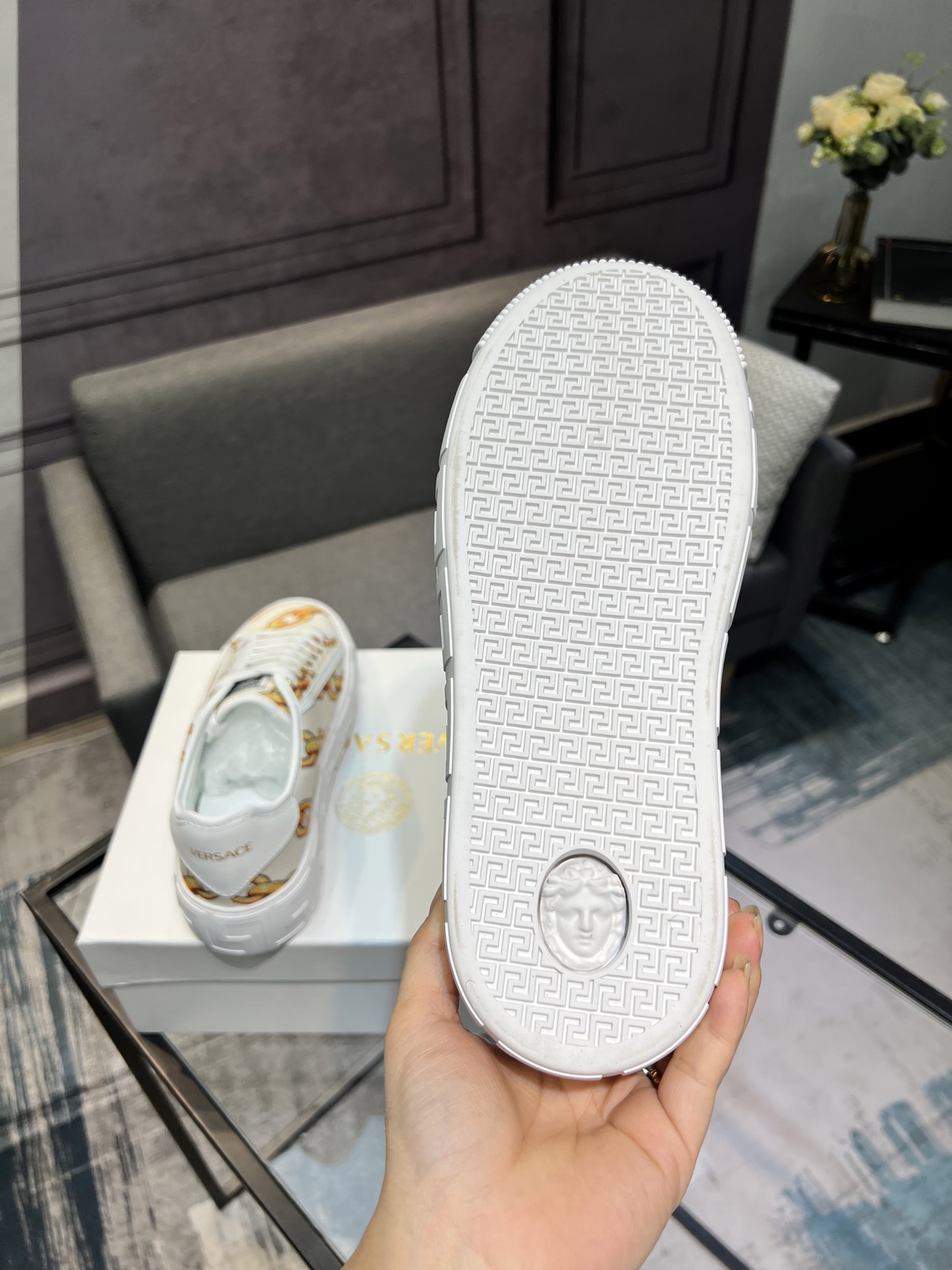Versace Chain Print Sneakers - Iconic Luxury Design, Sizes 36-44 7 i1744990790513 3485 0 5