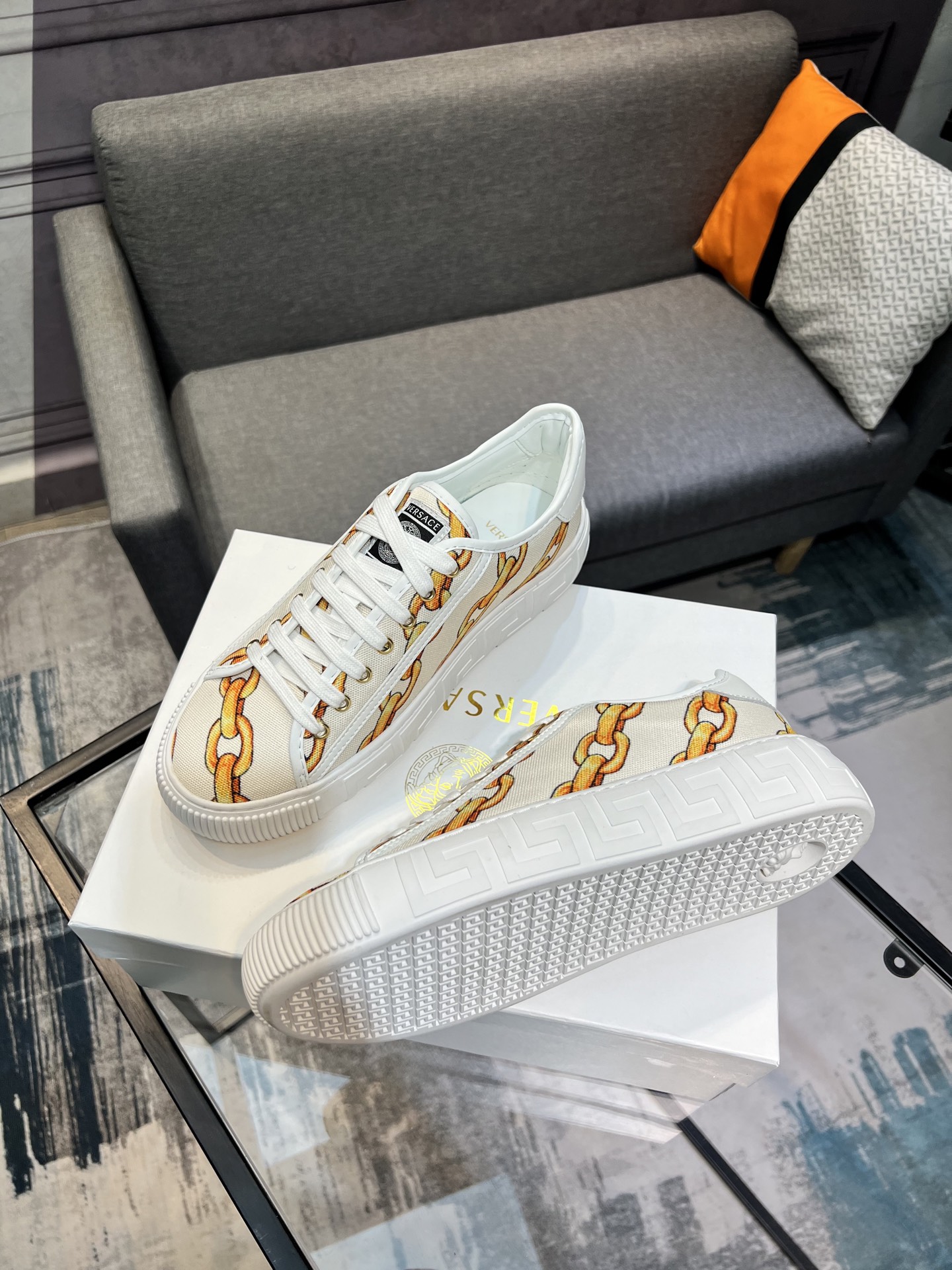Versace Chain Print Sneakers - Iconic Luxury Design, Sizes 36-44 4 i1744990791647 5800 0 2