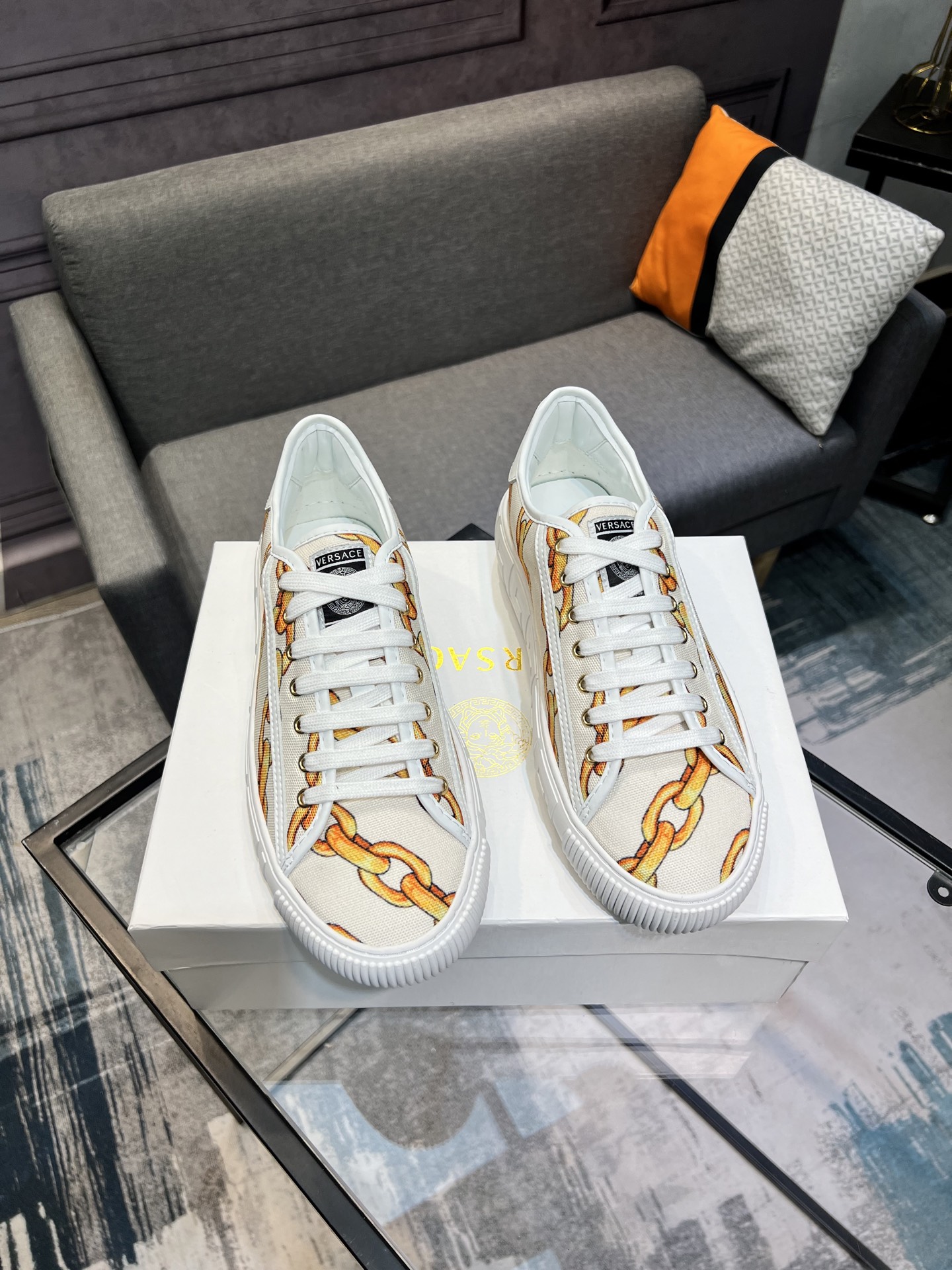 Versace Chain Print Sneakers - Iconic Luxury Design, Sizes 36-44 5 i1744990791712 1185 0 3
