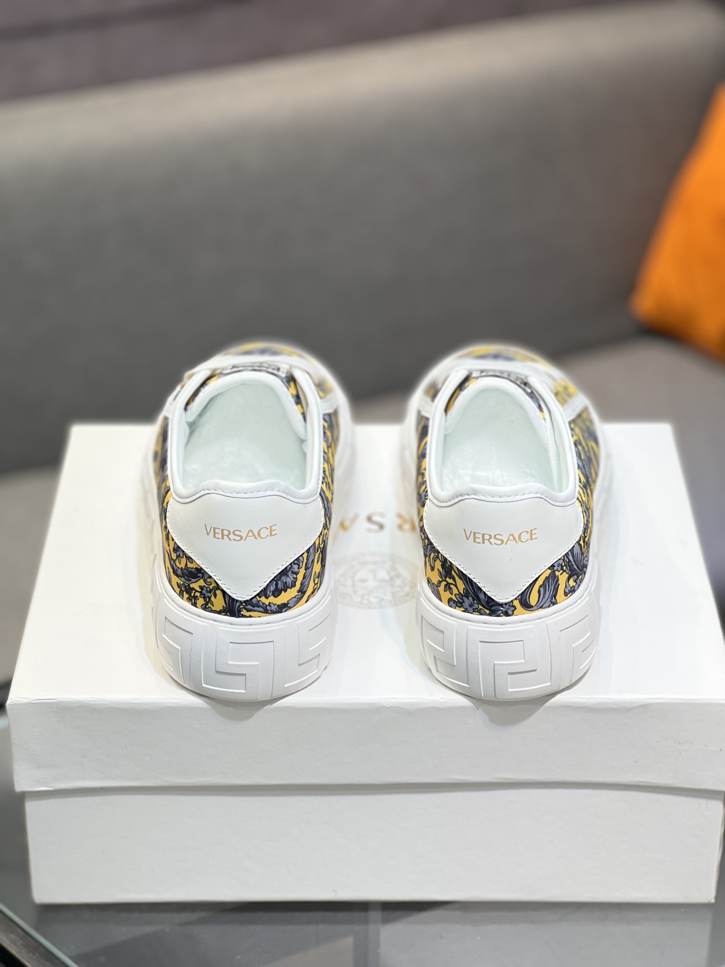 Versace Baroque Print Leather Sneakers - Luxury Fashion Footwear 8 i1744990828965 2470 0 6