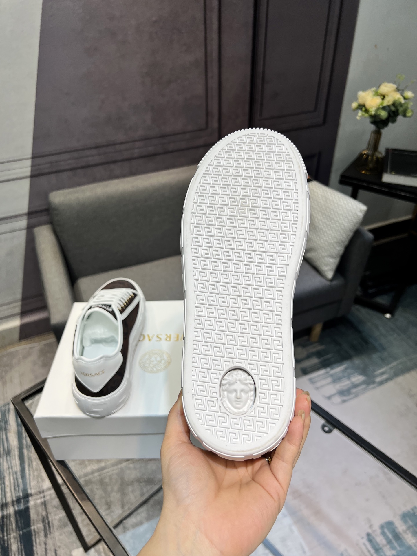 Versace Leather Sneakers Casual Shoes, Designer White Sneakers - Premium Quality 7 i1744990840050 5444 0 5