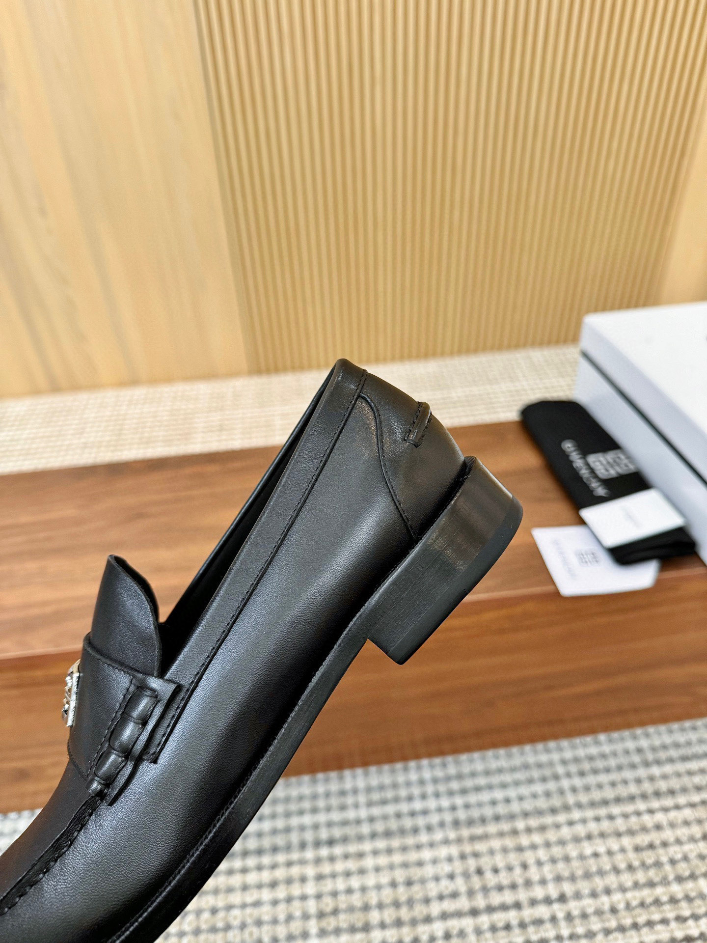 Givenchy Men's Black Leather Loafers with Metal Logo Accent, Sizes 39-44 9 i1745250081570 840 0 7
