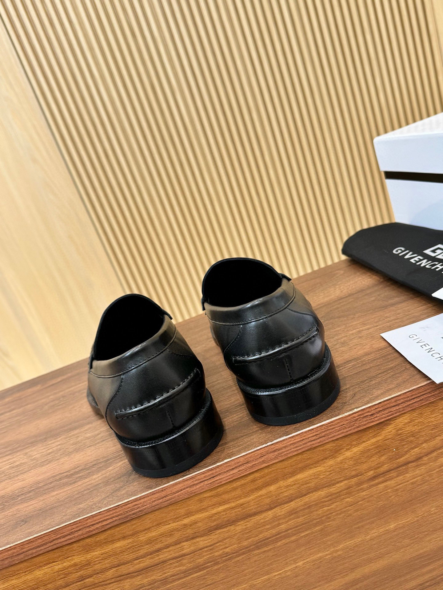 Givenchy Men's Black Leather Loafers with Metal Logo Accent, Sizes 39-44 10 i1745250082428 441 0 8