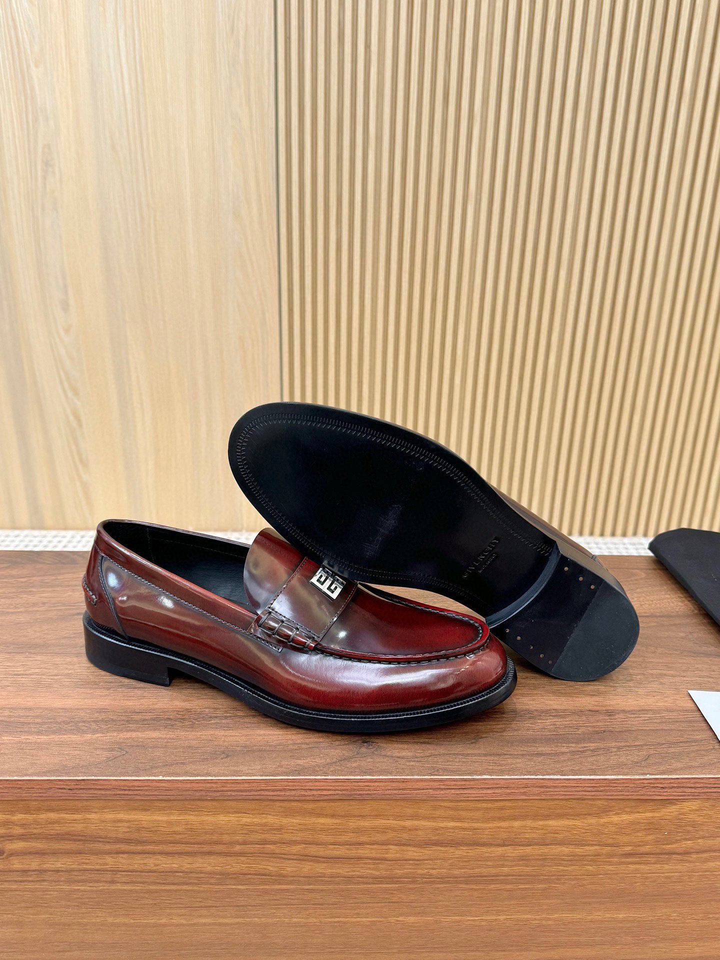 Givenchy Men's Burgundy Leather Loafers Business Casual Shoes Size 39-44 6 i1745250143770 783 0 4