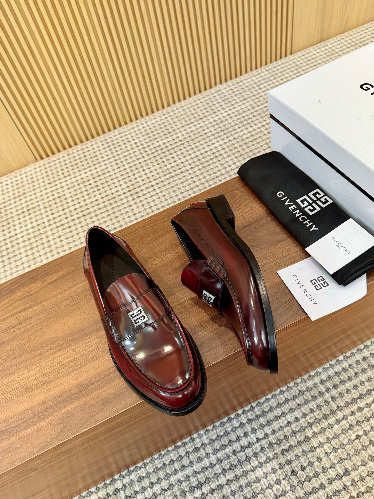 Givenchy Men's Burgundy Leather Loafers Business Casual Shoes Size 39-44 3 i1745250143849 8161 0 1