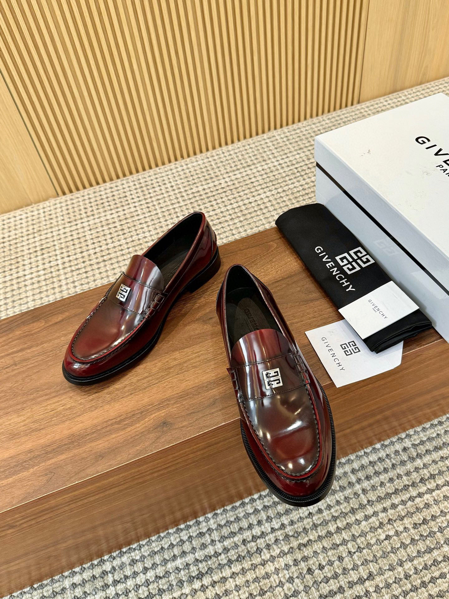 Givenchy Men's Burgundy Leather Loafers Business Casual Shoes Size 39-44 4 i1745250144176 3145 0 2