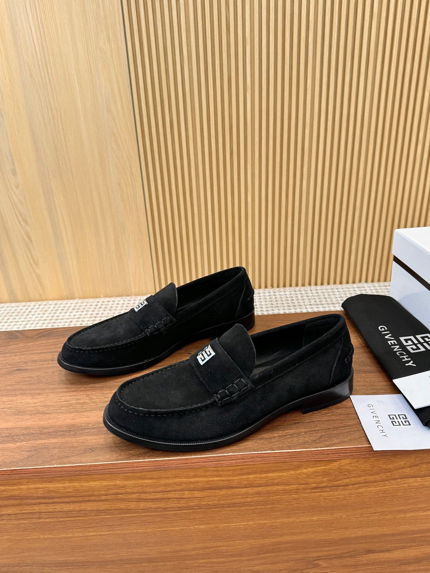 Givenchy Men's Black Suede Leather Loafers with Logo Accent - Size 39-44 5 i1745250156526 5061 0 3