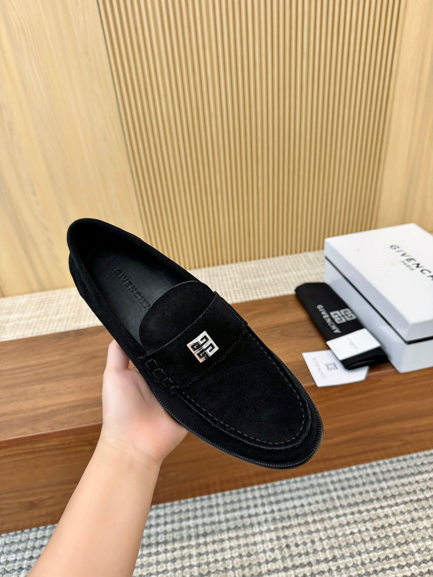 Givenchy Men's Black Suede Leather Loafers with Logo Accent - Size 39-44 7 i1745250157038 7276 0 5
