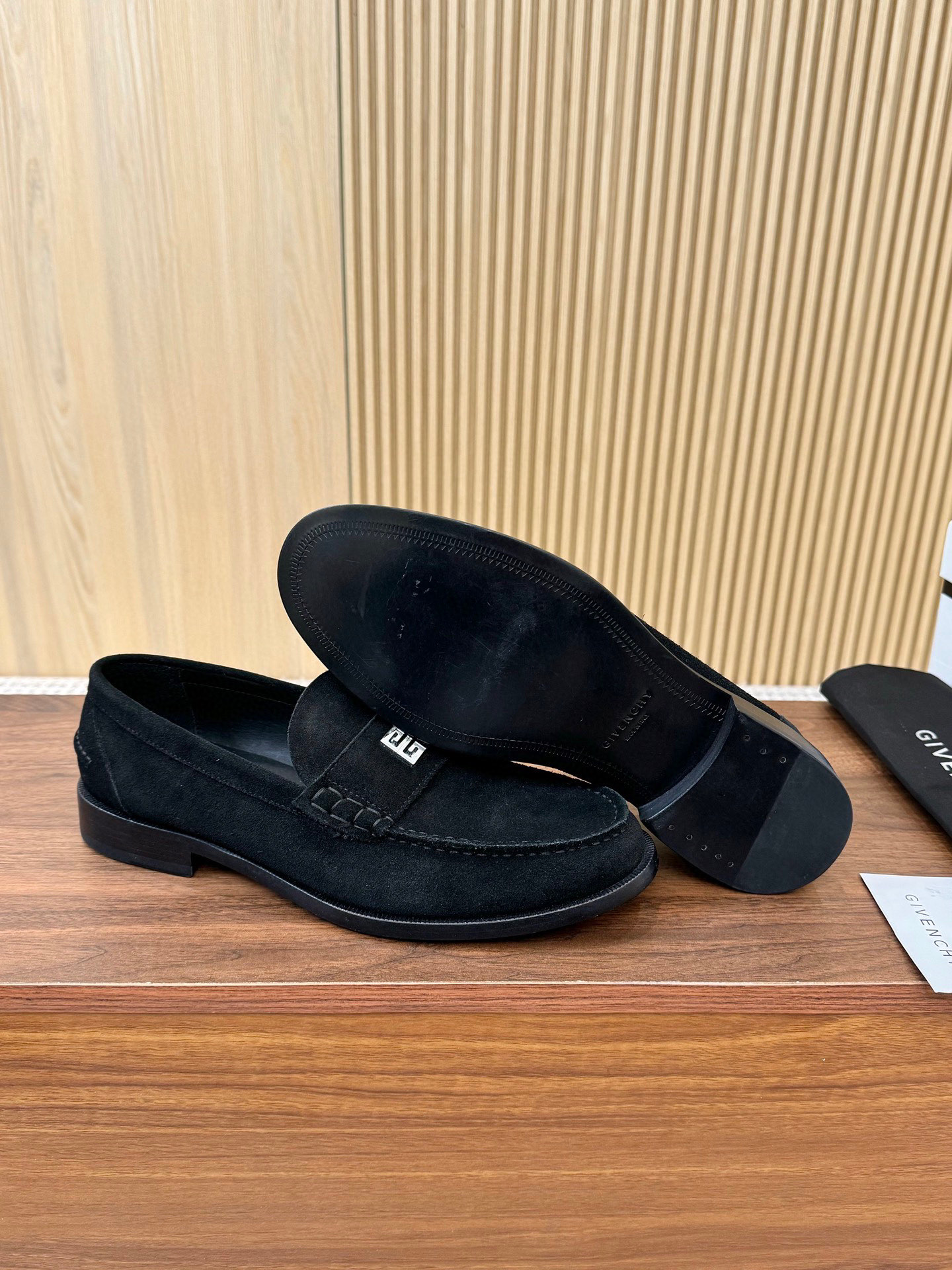 Givenchy Men's Black Suede Leather Loafers with Logo Accent - Size 39-44 6 i1745250157259 3985 0 4