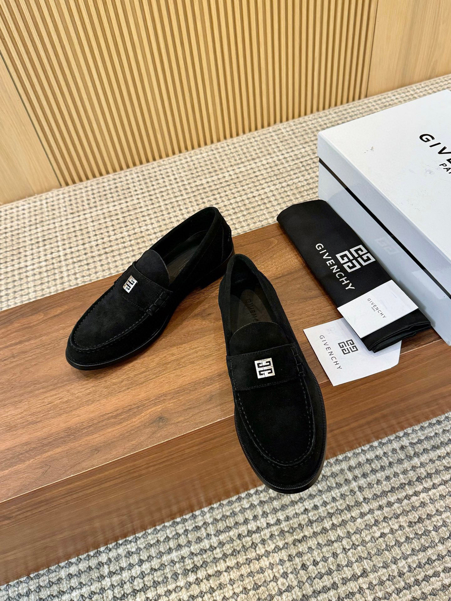 Givenchy Men's Black Suede Leather Loafers with Logo Accent - Size 39-44 4 i1745250157345 4212 0 2