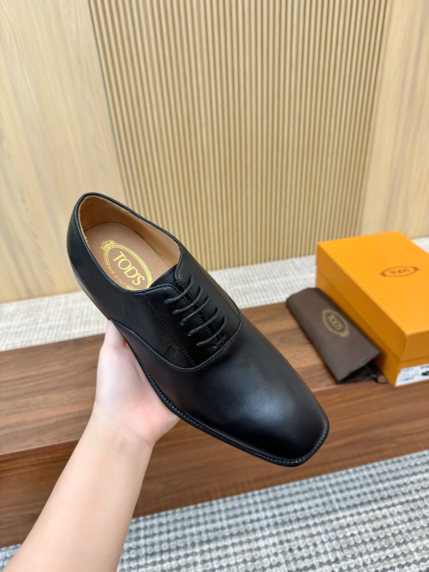 TOD'S Men's Black Leather Business Casual Dress Shoes Oxfords Size 39-44 7 i1745250399970 672 0 5