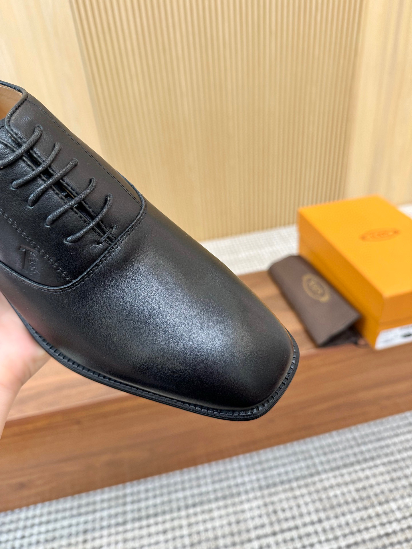 TOD'S Men's Black Leather Business Casual Dress Shoes Oxfords Size 39-44 8 i1745250399971 8363 0 6