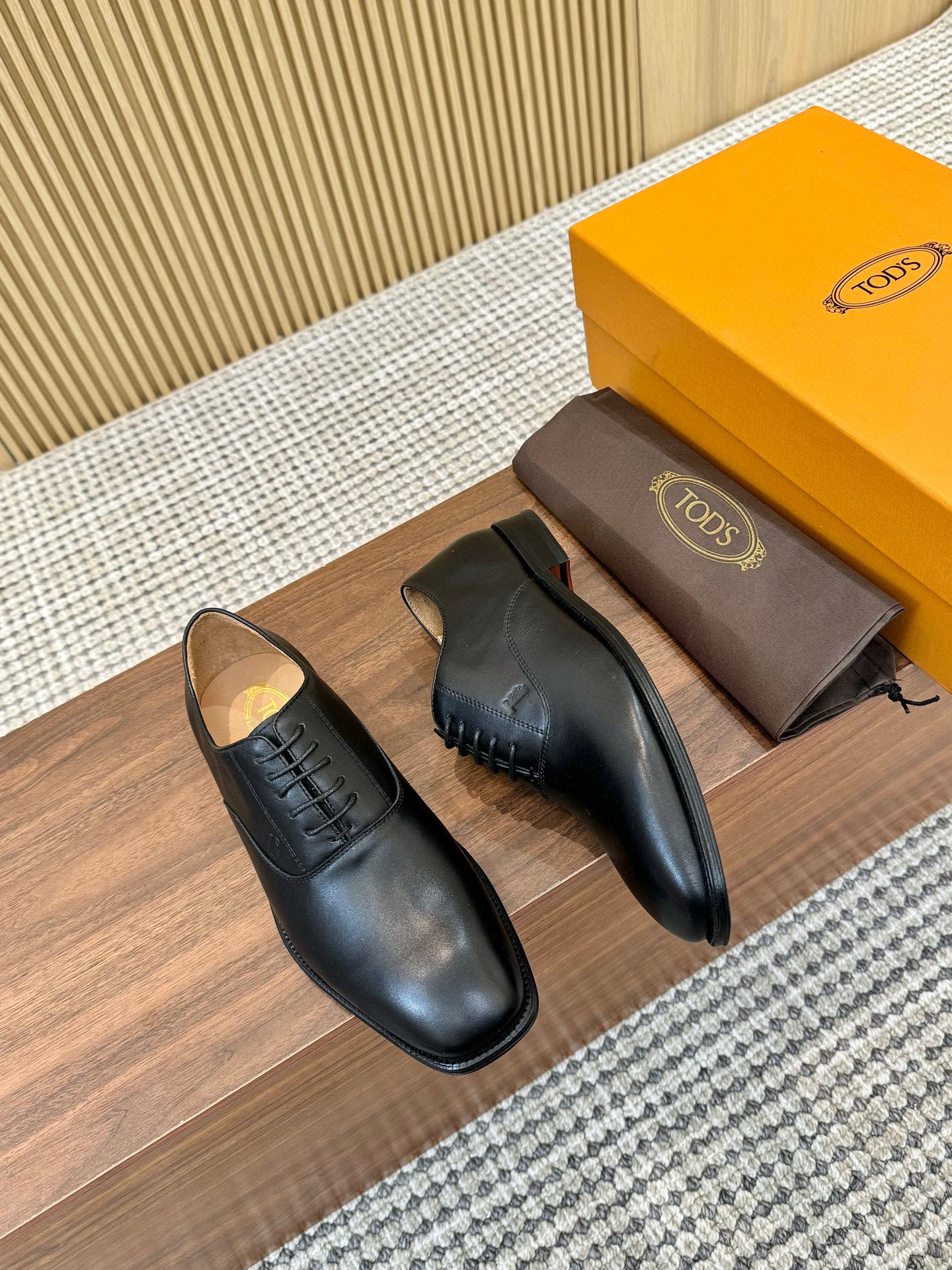 TOD'S Men's Black Leather Business Casual Dress Shoes Oxfords Size 39-44 3 i1745250400161 2429 0 1