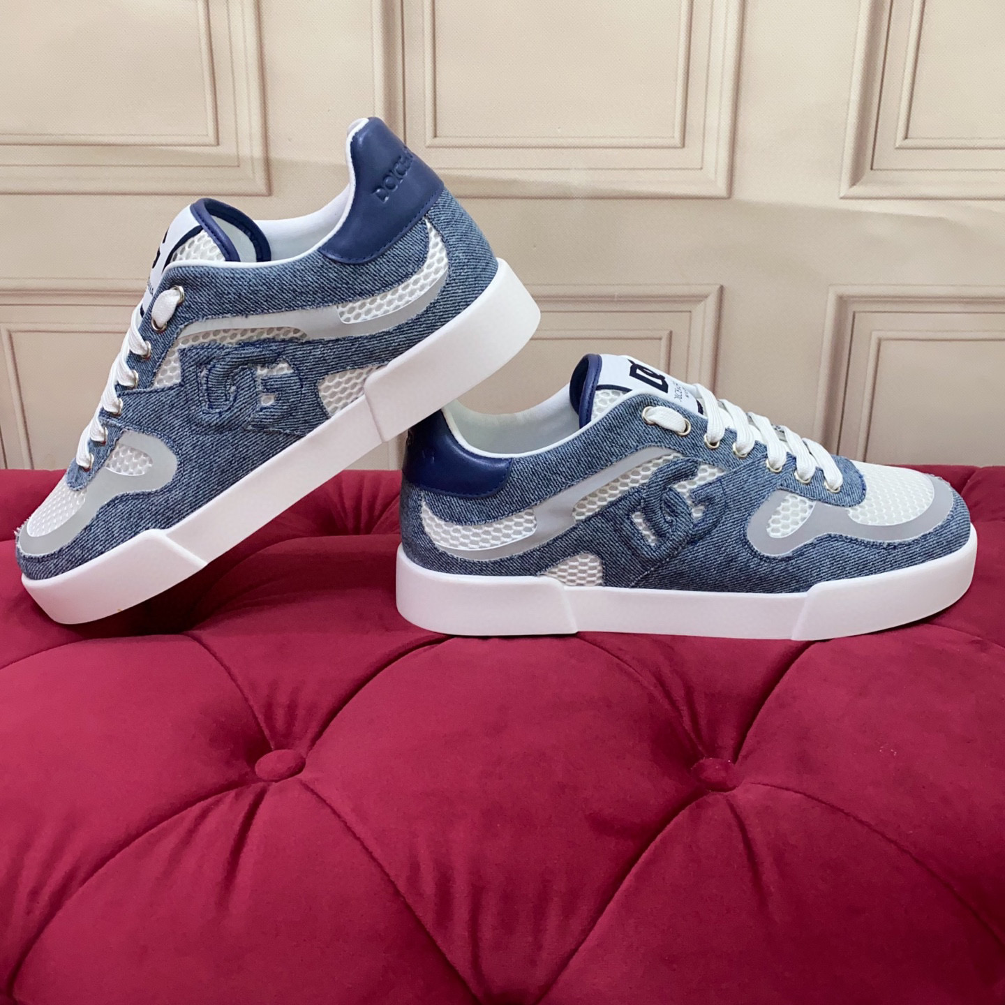 Dolce & Gabbana Denim Sneakers with Leather Accents - Stylish & Comfortable 7 i1745682524666 8494 0 5