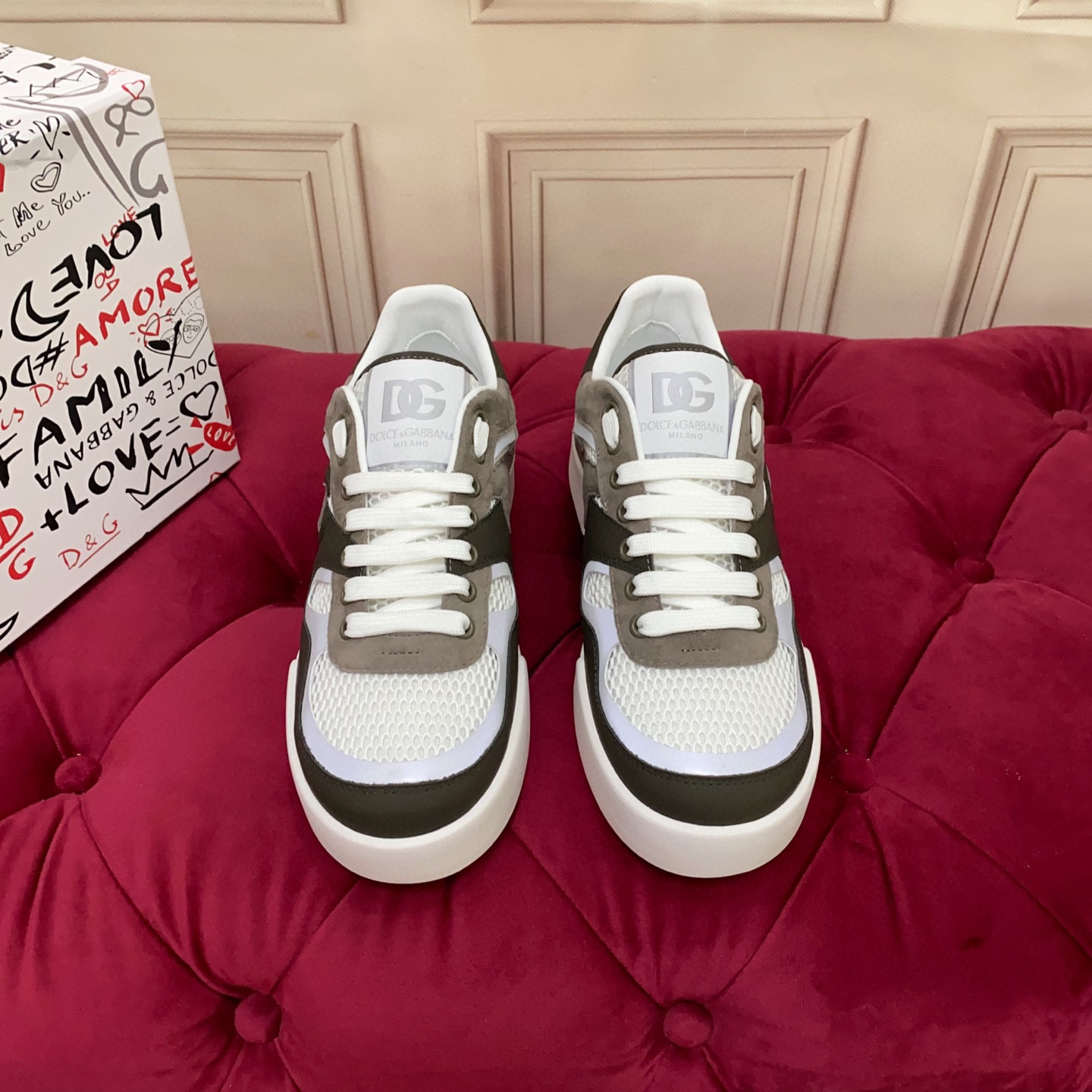 Dolce & Gabbana Luxury Sneaker, Crafted with Leather, Suede & Mesh, Stylish Shoes 4 i1745682560790 1543 0 2
