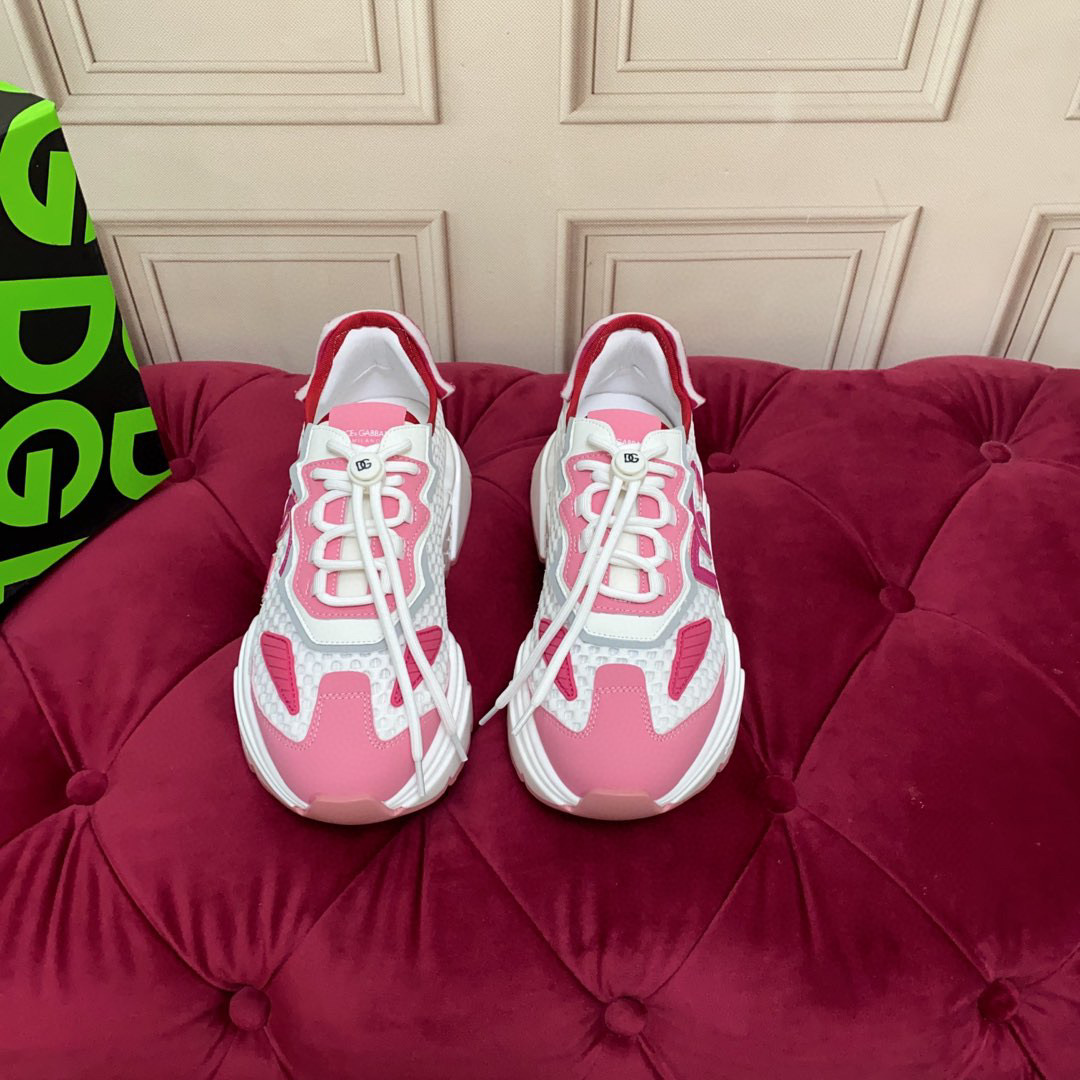 Dolce & Gabbana Women's Pink & White Silk Blend Embellished Sneakers 4 i1745682724770 5697 0 2