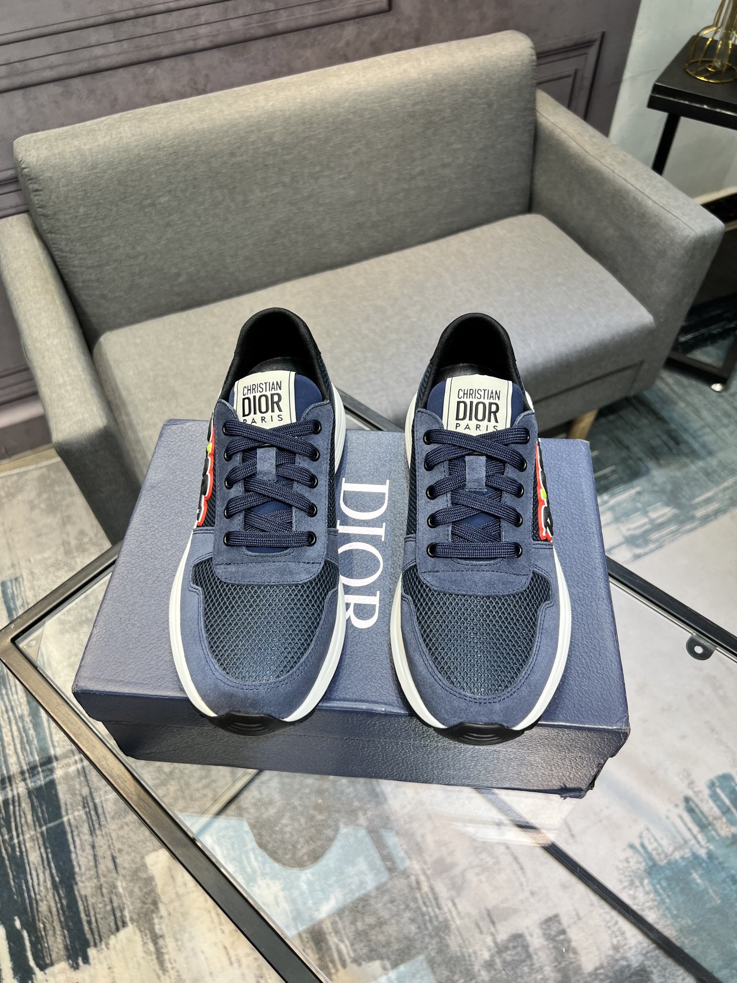 NO:284927,【Dior】Hot men's shoes, imported mesh splicing materials, it's really inside. Original special original bottom, 38-45 (45 custom made without return or exchange), dior19860909【Dior】爆款男鞋,进口网纱拼接材料,真是内里 原厂特供原版底,38-45（45订做不退换）,,dior,Men's shoes