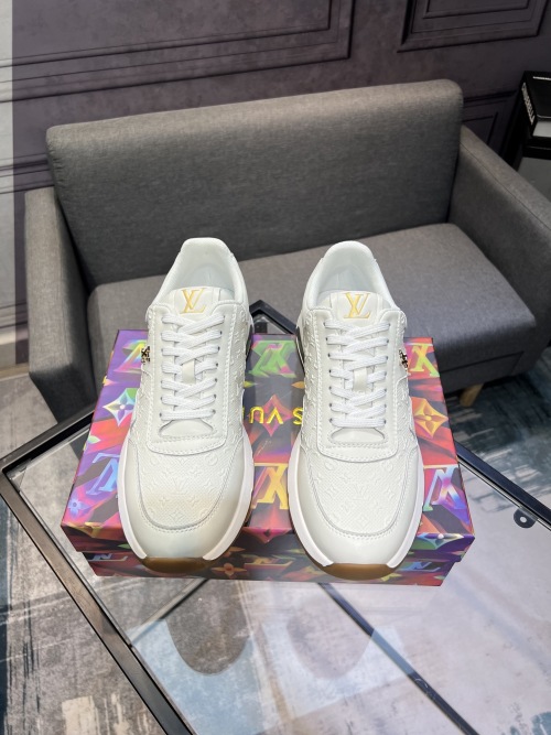 Louis Vuitton Men's White Leather Casual Sneakers - Comfortable & Stylish 1 Louis Vuitton Men's White Leather Casual Sneakers - Comfortable & Stylish
