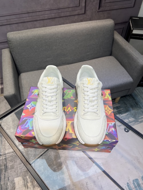 Louis Vuitton Men's White Leather Sneakers with Rubber Sole - Size 38-45 1 Louis Vuitton Men's White Leather Sneakers with Rubber Sole - Size 38-45