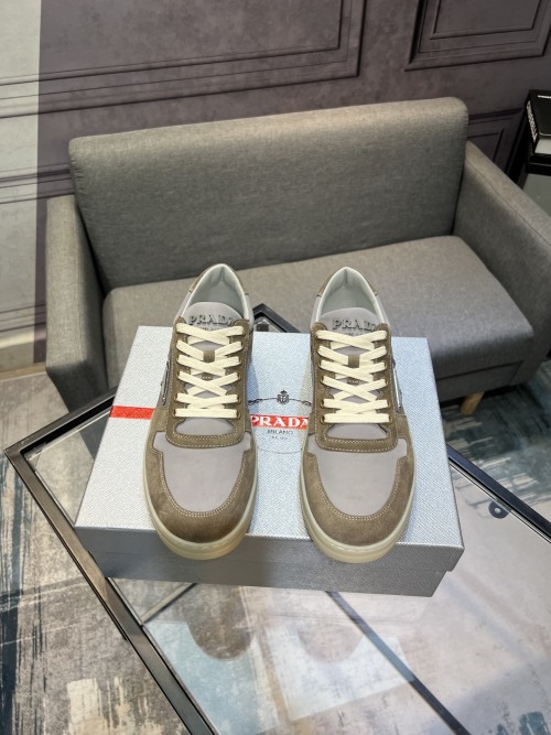 Prada Men's Suede And Leather Low-Top Sneakers - Stylish Comfort 1 Prada Men's Suede And Leather Low-Top Sneakers - Stylish Comfort