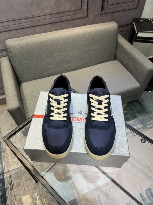 Prada Men's Suede and Leather Sneakers - Stylish and Comfortable