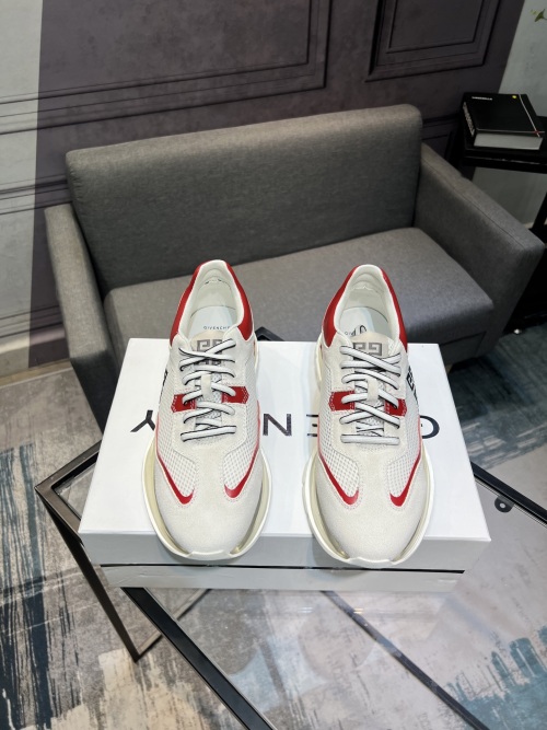 Givenchy Men's White & Red Leather Sneakers, Sizes 39-45 1 Givenchy Men's White & Red Leather Sneakers, Sizes 39-45