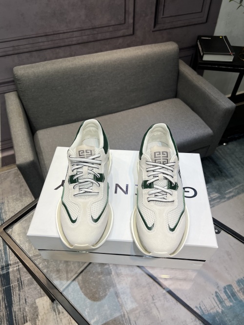 Givenchy Men's City Sport Sneakers in White and Green Leather
