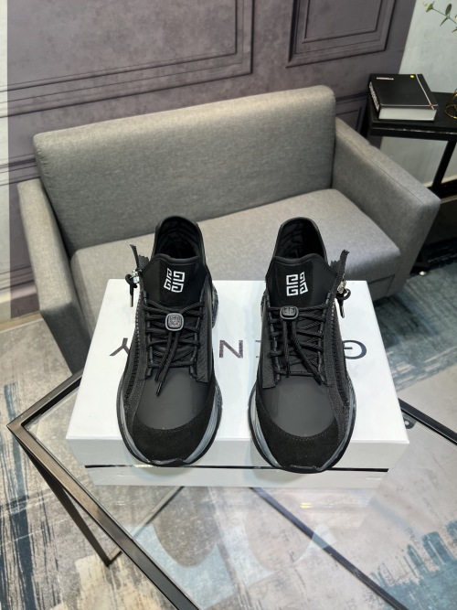 Givenchy Men's Black Leather Lace-Up Sneakers, Comfortable & Stylish