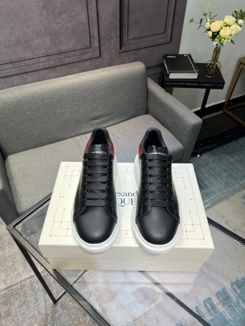 Alexander McQueen Women's Leather Oversized Sneaker - Black/Red, US Size 5-11 1 Alexander McQueen Women's Leather Oversized Sneaker - Black/Red, US Size 5-11