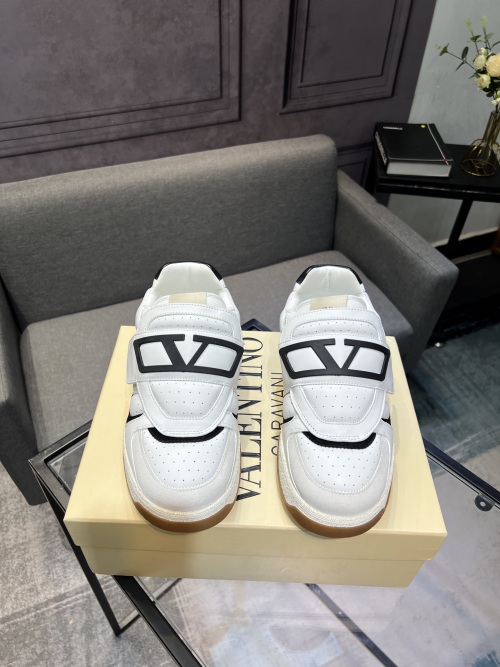 Valentino Garavani White Leather Sneakers with V Logo Strap - Fashionable 1 Valentino Garavani White Leather Sneakers with V Logo Strap - Fashionable