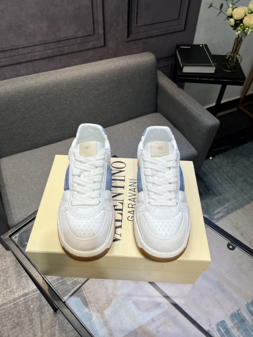 Valentino Garavani White Leather Sneakers with V Logo - Casual Shoes