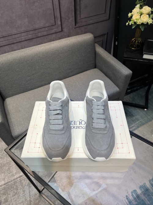 Alexander McQueen Grey Suede Oversized Sneakers, Classic & Comfortable 1 Alexander McQueen Grey Suede Oversized Sneakers, Classic & Comfortable