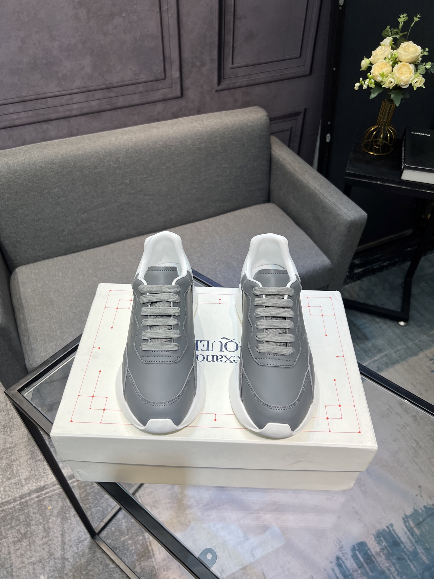 Alexander McQueen Zapatillas Deportivas de Cuero para Hombre y Mujer