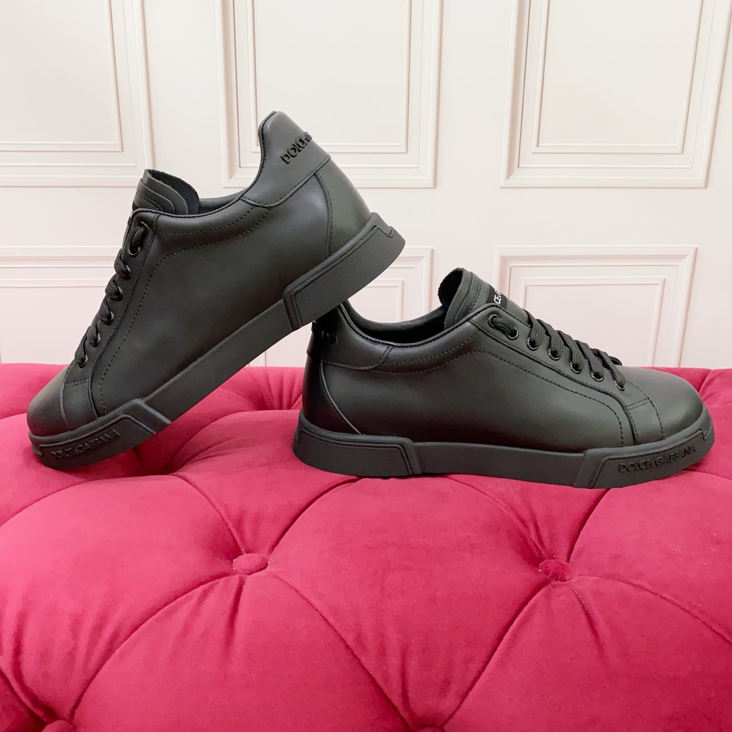 Dolce & Gabbana 2025 Leather Sneakers - Luxury Designer Footwear, Black 8 i1754148502226 838 0 6