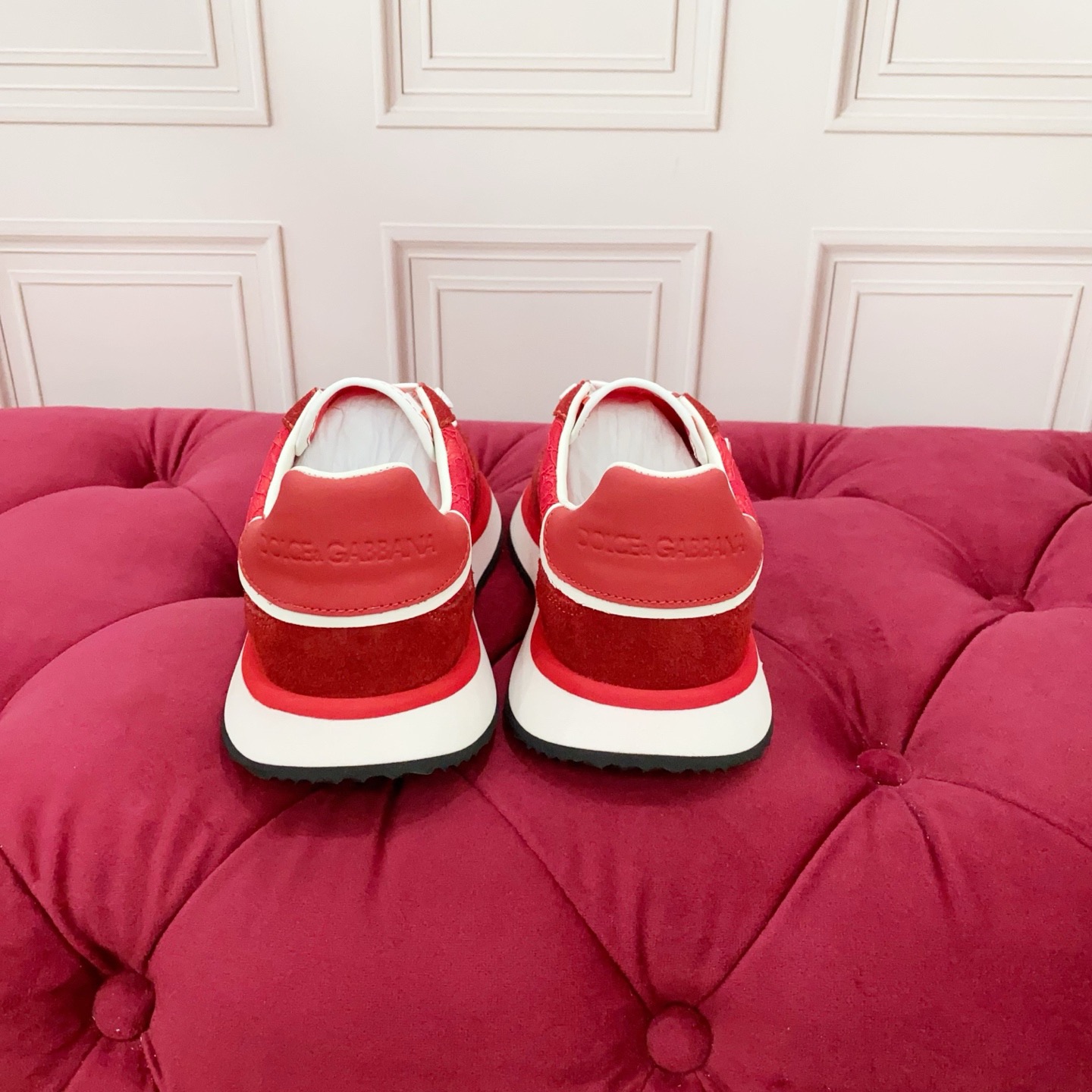 Dolce & Gabbana Red Laced Sneakers for Women, Premium Leather, Size 35-46 10 i1754149352283 393 0 8