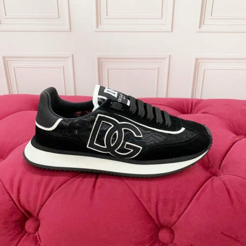 Dolce & Gabbana Lace Detail Sneakers - Premium Leather & Suede, Couple Style 1 Dolce & Gabbana Lace Detail Sneakers - Premium Leather & Suede, Couple Style