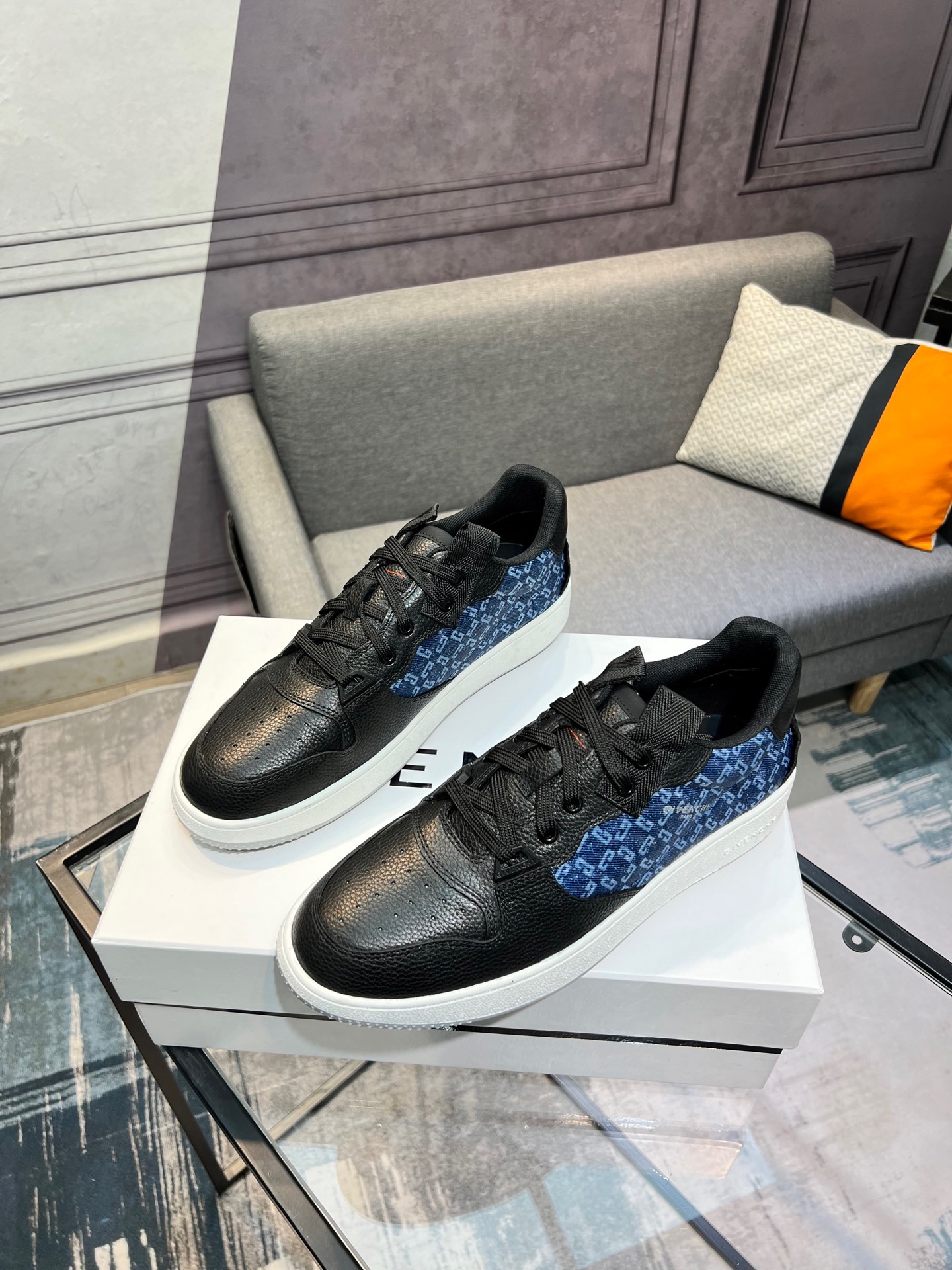 Givenchy Men's Black Leather Lace-Up Fashion Sneakers 3 i1754320803181 4484 0 1