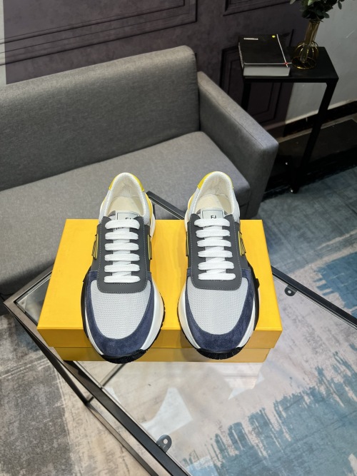 Fendi Men's Fashion Sneakers - Original Leather, Breathable Mesh Lining 1 Fendi Men's Fashion Sneakers - Original Leather, Breathable Mesh Lining
