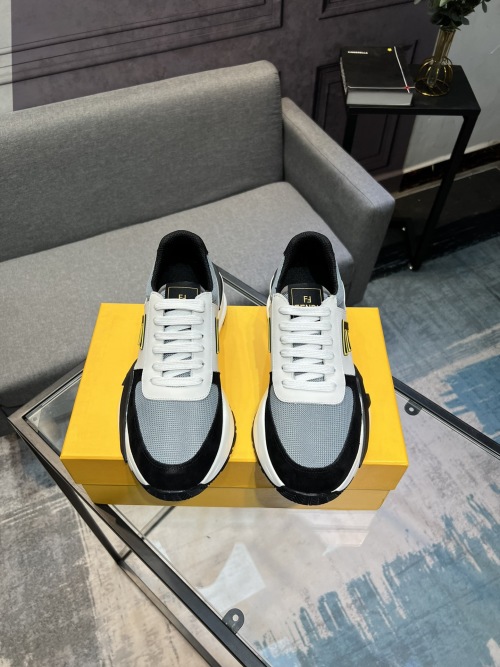 Fendi Men's Fashion Sneakers - Original Leather, Breathable Mesh Lining 1 Fendi Men's Fashion Sneakers - Original Leather, Breathable Mesh Lining