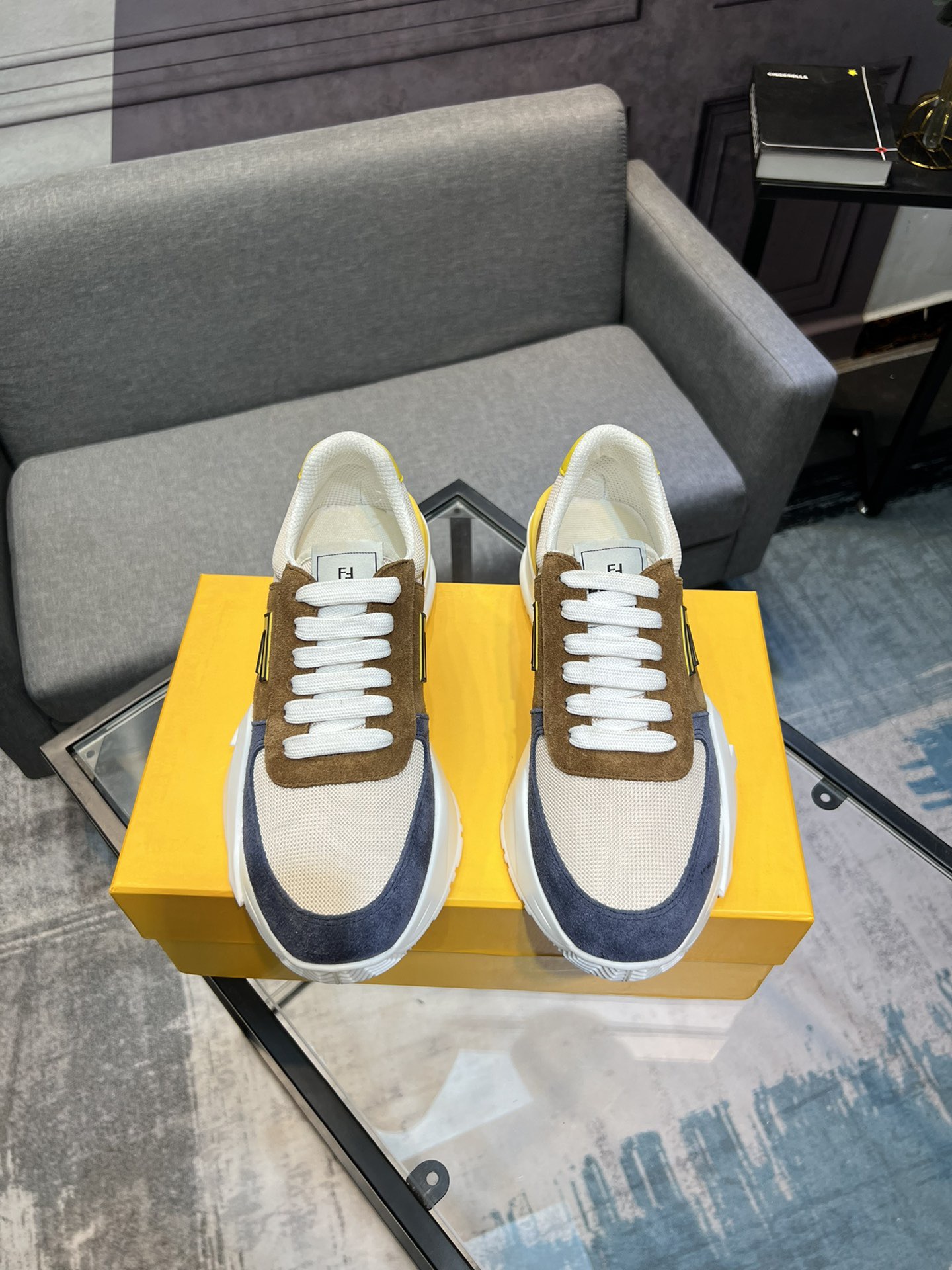 Fendi Men's Fashion Sneakers - Replica - Original Leather, Comfortable and Stylish