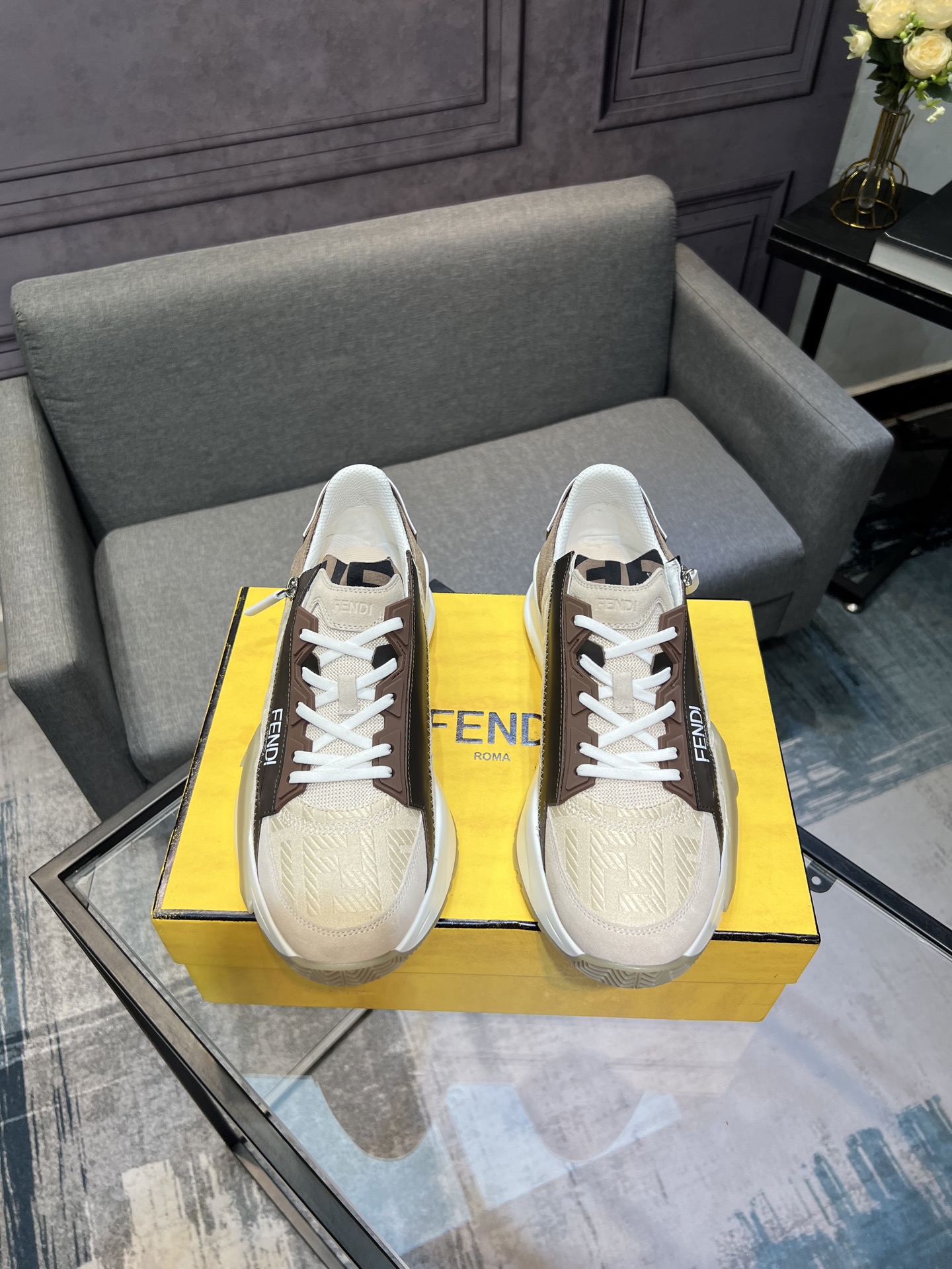 Fendi Heren Sneakers - Stijlvol en Comfortabel - Exclusieve Replica