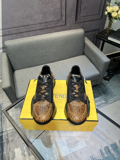 Fendi Men's Fashion Sneakers - Premium Leather, Breathable Comfort, Sizes 38-46