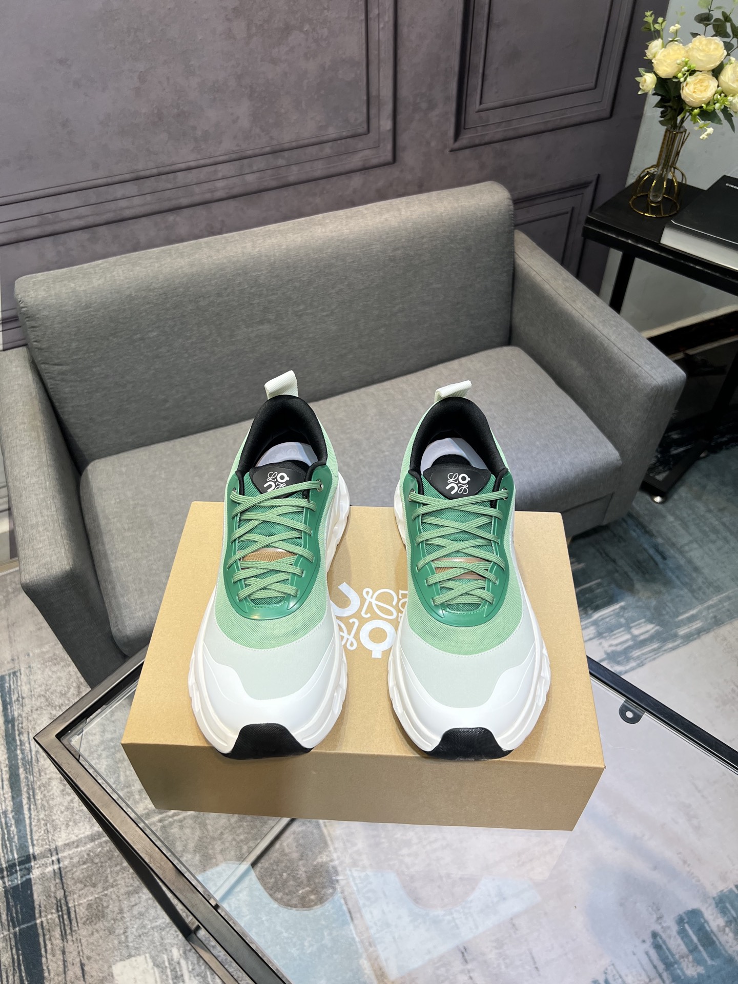 Loewe x On Cloudtilt 2.0 Groene Sneakers - Duurzame Technologie en Ambacht