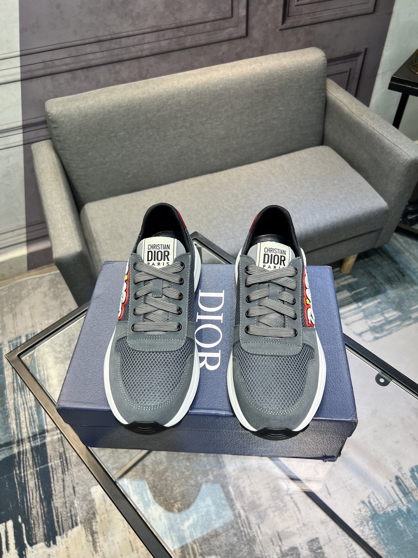 NO:680101,[Dior] Popular men's shoes, imported mesh splicing material, really inside, original factory special sole, 38-45 (45 customized, non-returnable), dior19860909【Dior】爆款男鞋,进口网纱拼接材料,真是内里 原厂特供原版底,38-45（45订做不退换）,,dior,Men's shoes