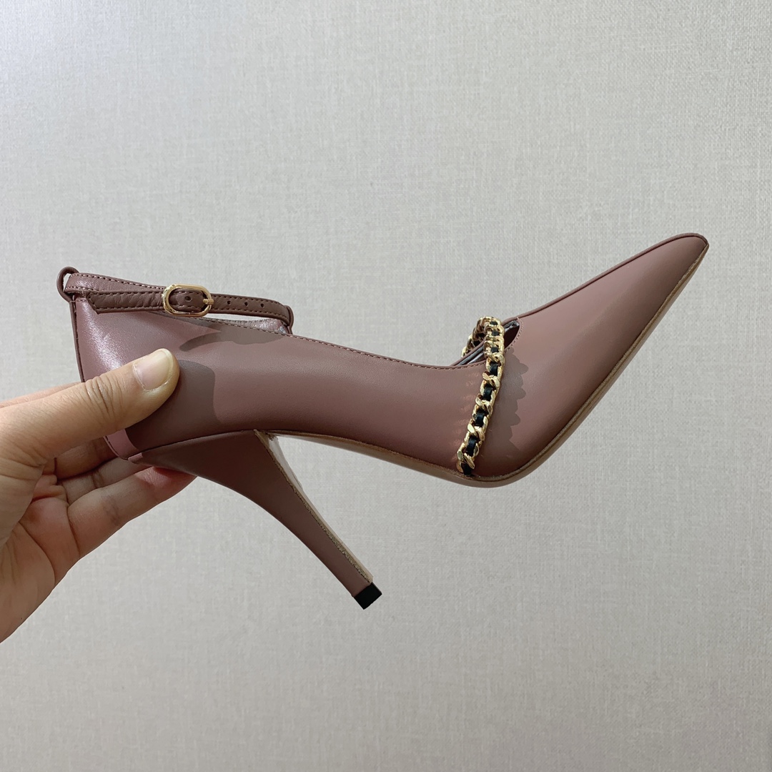 [BURBER*Y] Elegant High Heels: Oxen and Sheepskin, 10 cm Tall, Size 35-41 - 图片 3