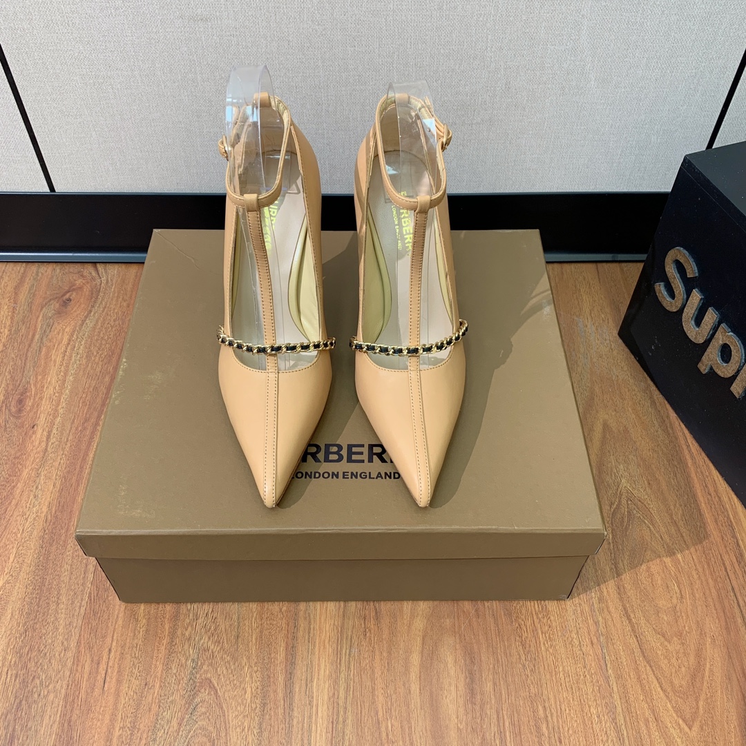 [BURBER*Y] Elegant High Heels: Oxen and Sheepskin, 10cm Tall, Code 35-41. - 图片 9
