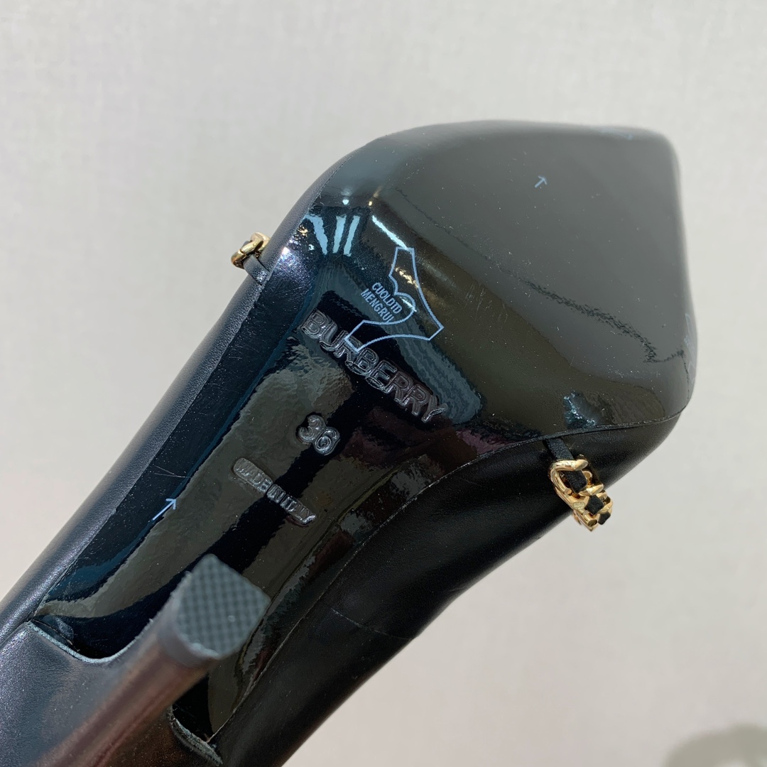 [BURBER*Y] Elegant High Heels: Oxen and Sheepskin, 10 cm Tall, Code 35-41 - 图片 4