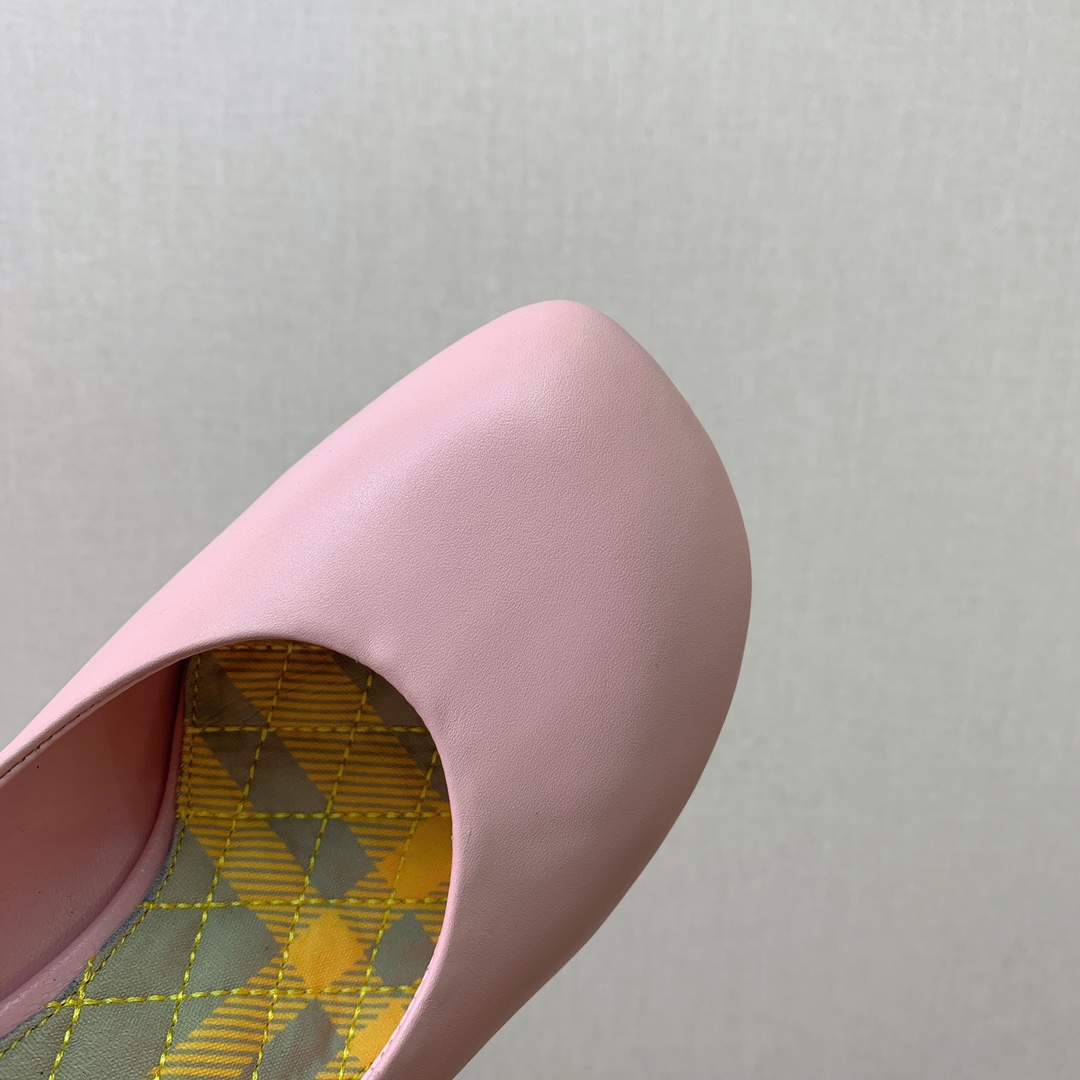 [BURBERRY] Original Round Head Heels in Sheepskin, 10cm Tall, Code 35-41. - 图片 5
